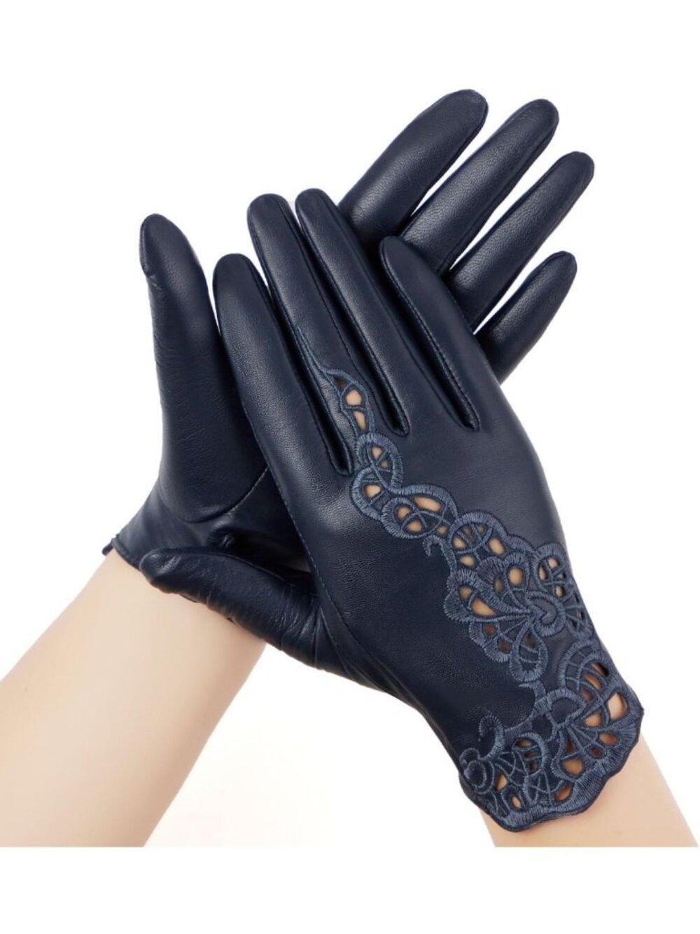 Genuine Leather Driving Gloves for Women | Unlined Touchscreen Sheepskin Style